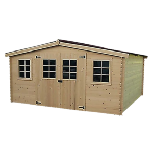 Abri de jardin en bois massif 28 mm – 12,65 m²