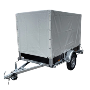 Remorque utilitaire bagagère BW bâchée PTAC 750 kg –  avec porte-échelle et roue jockey