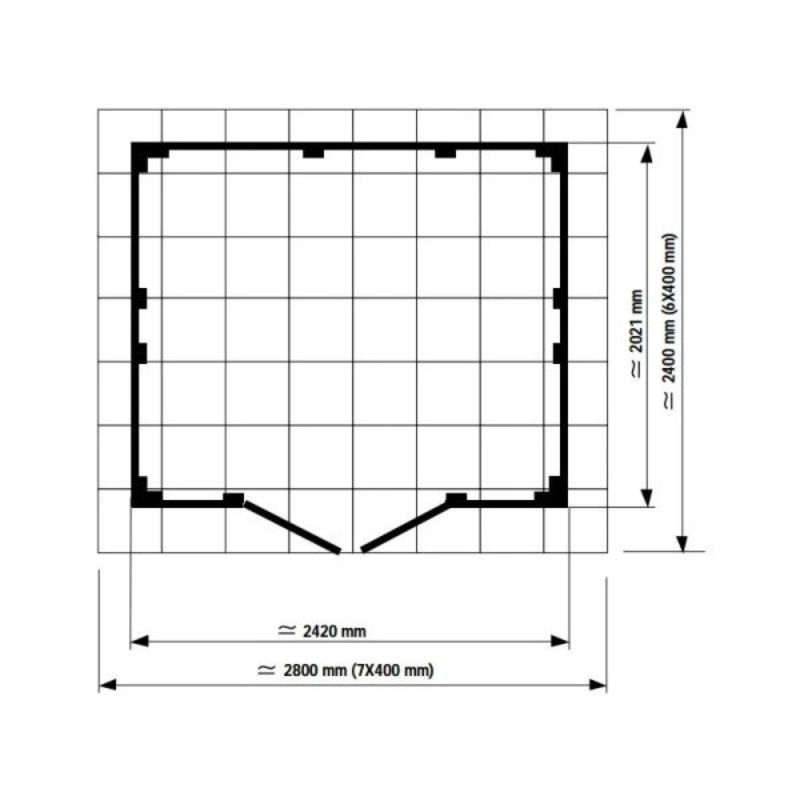 Abri de jardin en PVC Grosfillex UTILITY – 4,9 m² Blanc & gris bleu – Image 3