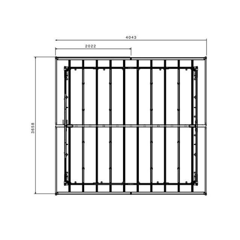 Abri de jardin en PVC Grosfillex DECO – 11,2 m²(Gris foncé et blanc) – Image 3