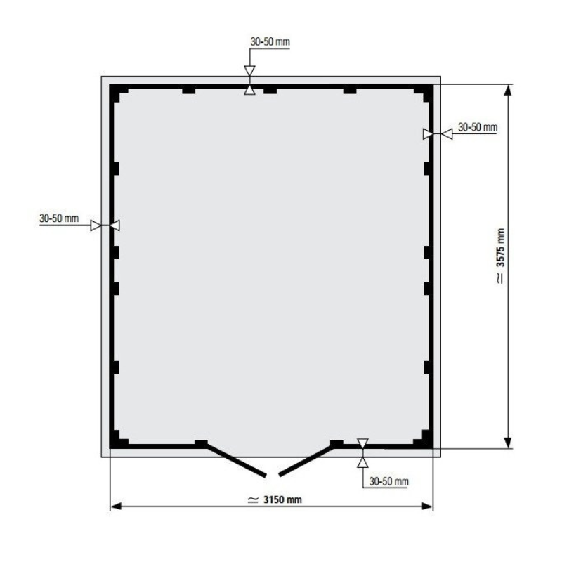 Abri de jardin en PVC Grosfillex DECO – 11,2 m²(Gris foncé et blanc) – Image 4