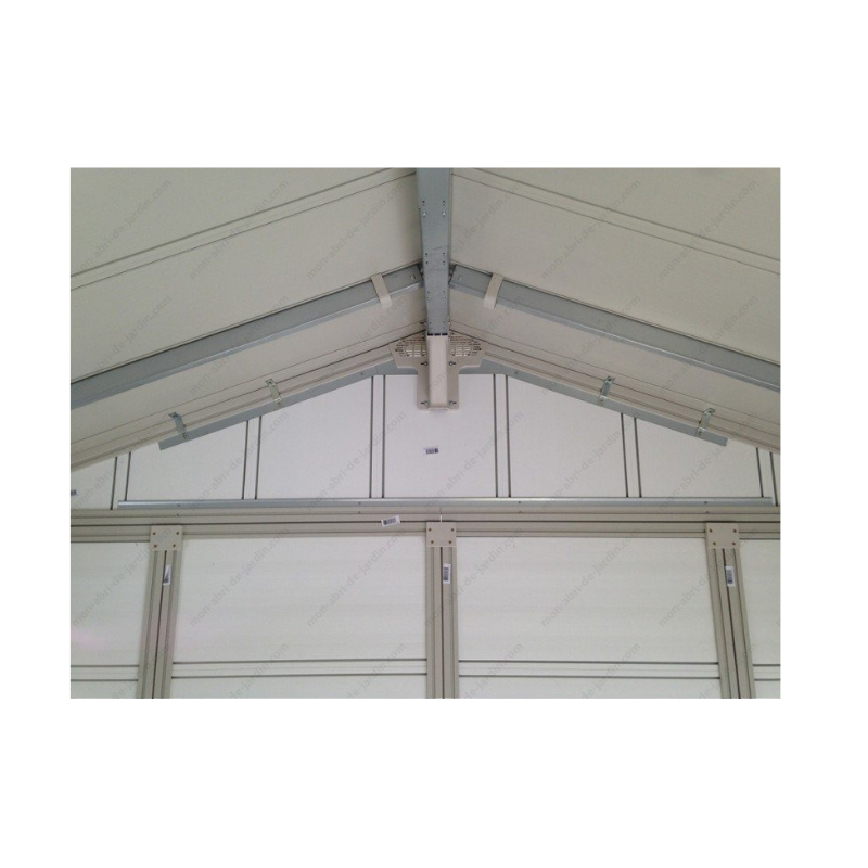 Abri de jardin en PVC Grosfillex UTILITY – 4,9 m² Blanc & gris bleu – Image 6